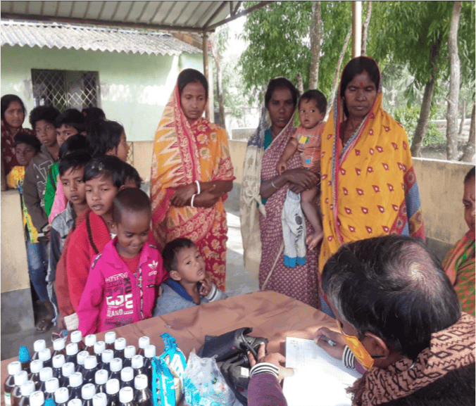 Training session for community health workers